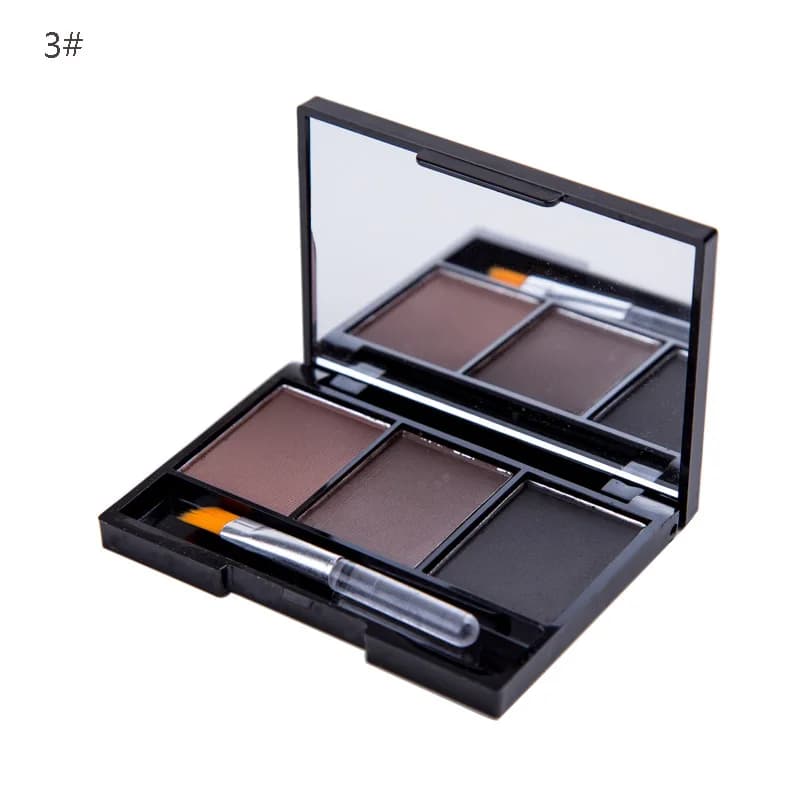 Palette de poudre à sourcils 3 couleurs, cosmétique 3D, rehausseur de sourcils, maquillage professio