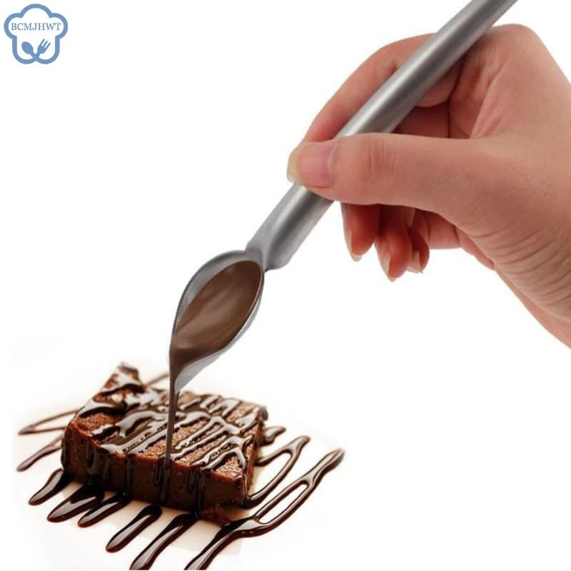 Cuillère à chocolat déco, stylo d'écriture alimentaire, outils de décoration de chocolat, moule à gâ