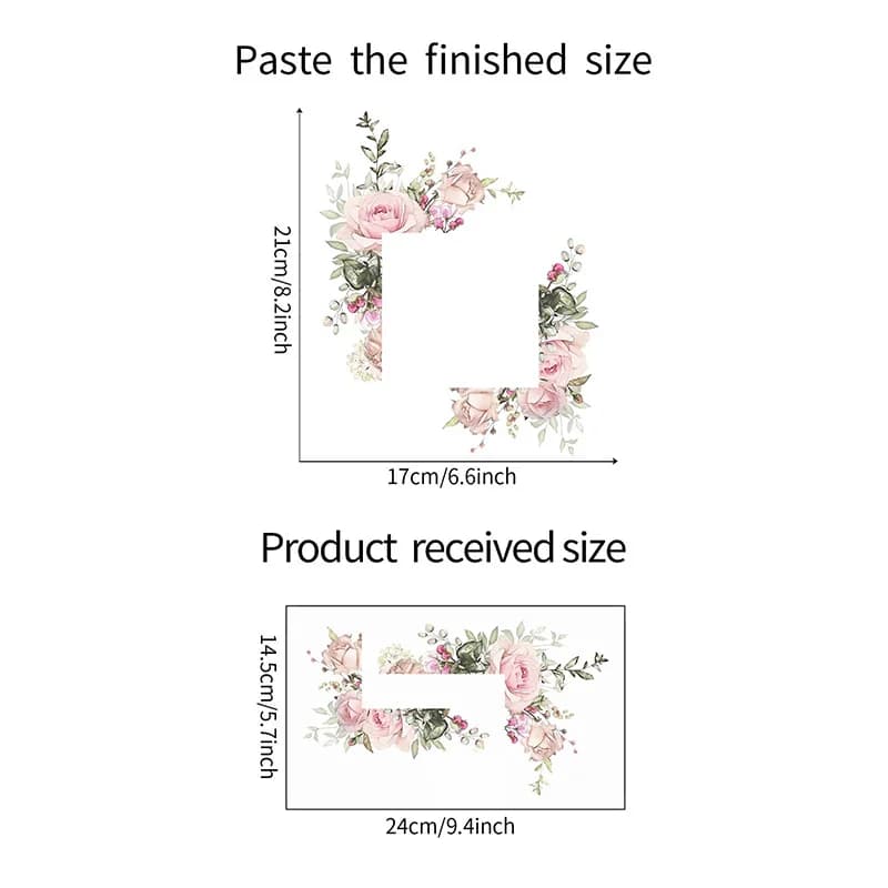 Autocollants de fleurs décoratifs pour interrupteur, autocollants muraux chauds, autocollants de dis