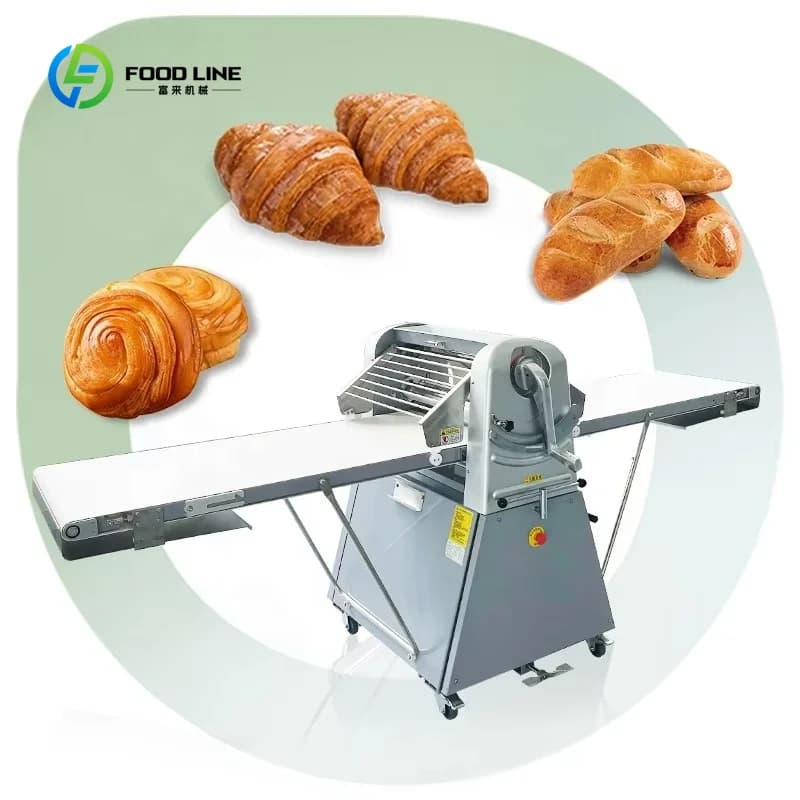 Machine automatique de laminage et de croustillance pour croissants et pâtes feuilletées, personnali