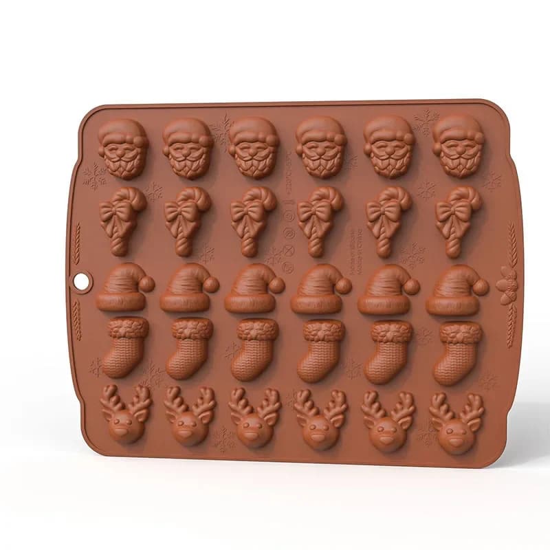 Moules de cuisson de noël en Silicone, pour bonbons, chocolat, Fondant, outils de décoration de gâte