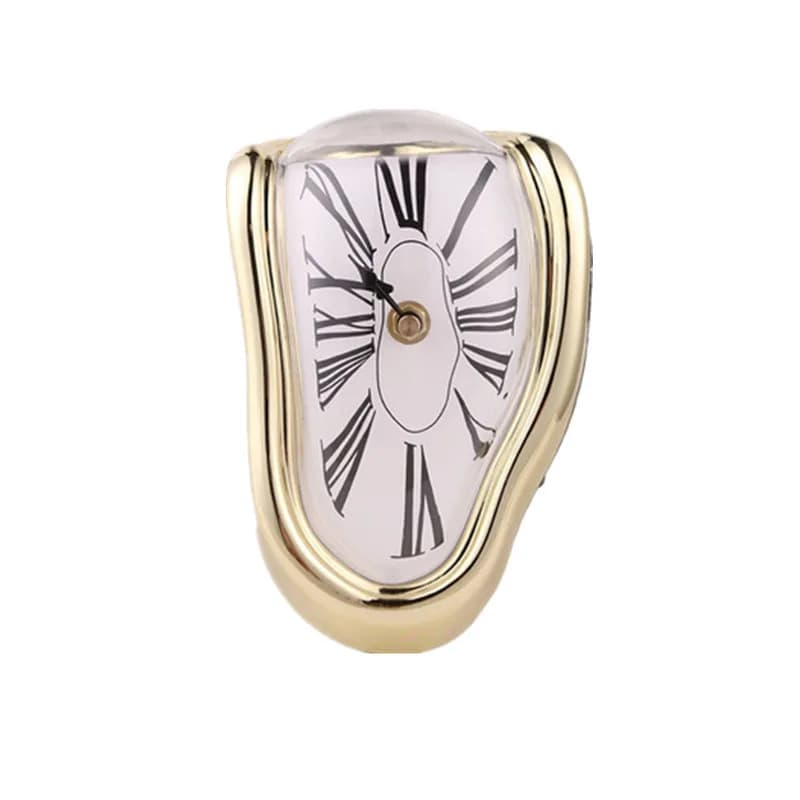 Horloge de table torsadée et déformée en forme de lave, chiffres romains, horloge décorative, orneme