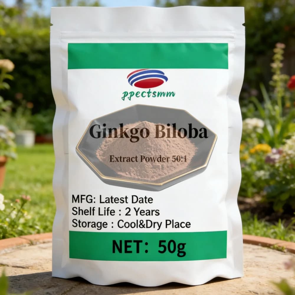 Extrait de Gingkgo Ginkgo Biloba en poudre, emballage personnalisé pour la fabrication de savon fait