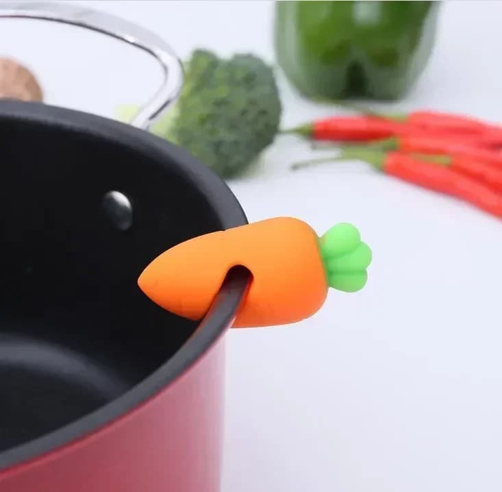 Couvercle de pot jetable en silicone anti-déversement, petite belle carotte mignonne créative, pot d
