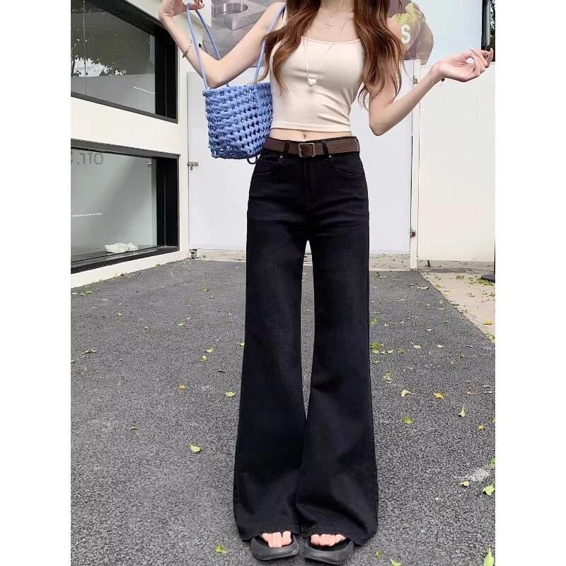 Jean évasé taille haute pour femme, nouvelle collection printemps-automne 2026, style décontracté, s