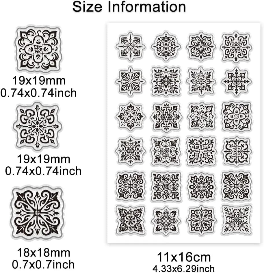 Timbres clairs fleur tampons en caoutchouc géométrie timbre fond tampon clair pour Scrapbooking Albu