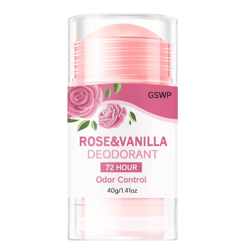GSWP Crème déodorante Rose & Vanille, protection contre les odeurs corporelles pendant 72 heures, pa