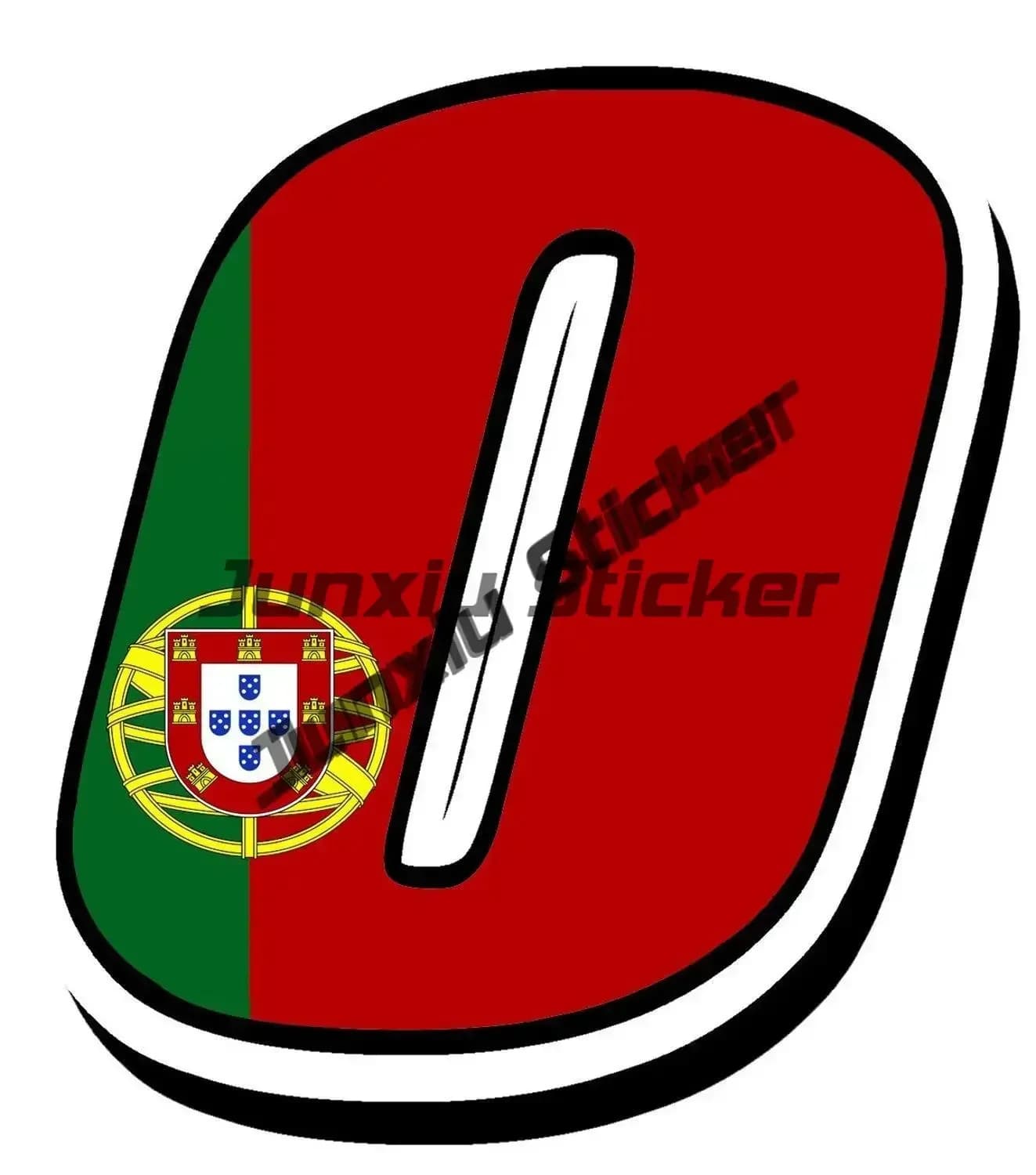 Autocollant de voiture blason du Portugal de la ville de Lisbonne, numéro avec drapeau portugais, Co