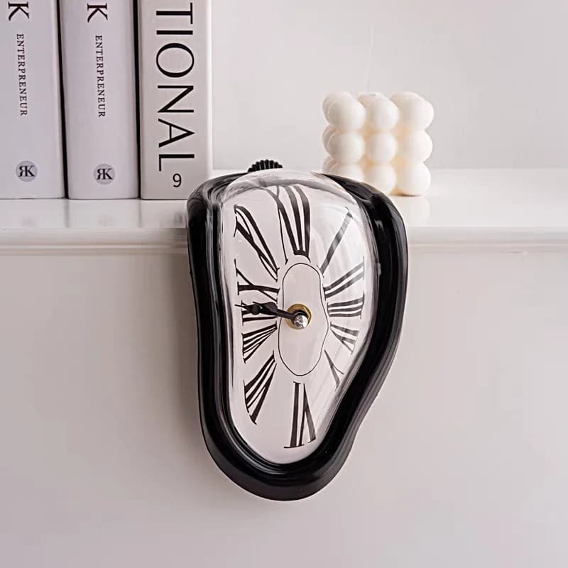 Horloge murale de fusion surréaliste, horloge murale silencieuse, horloge numérique romaine décorati