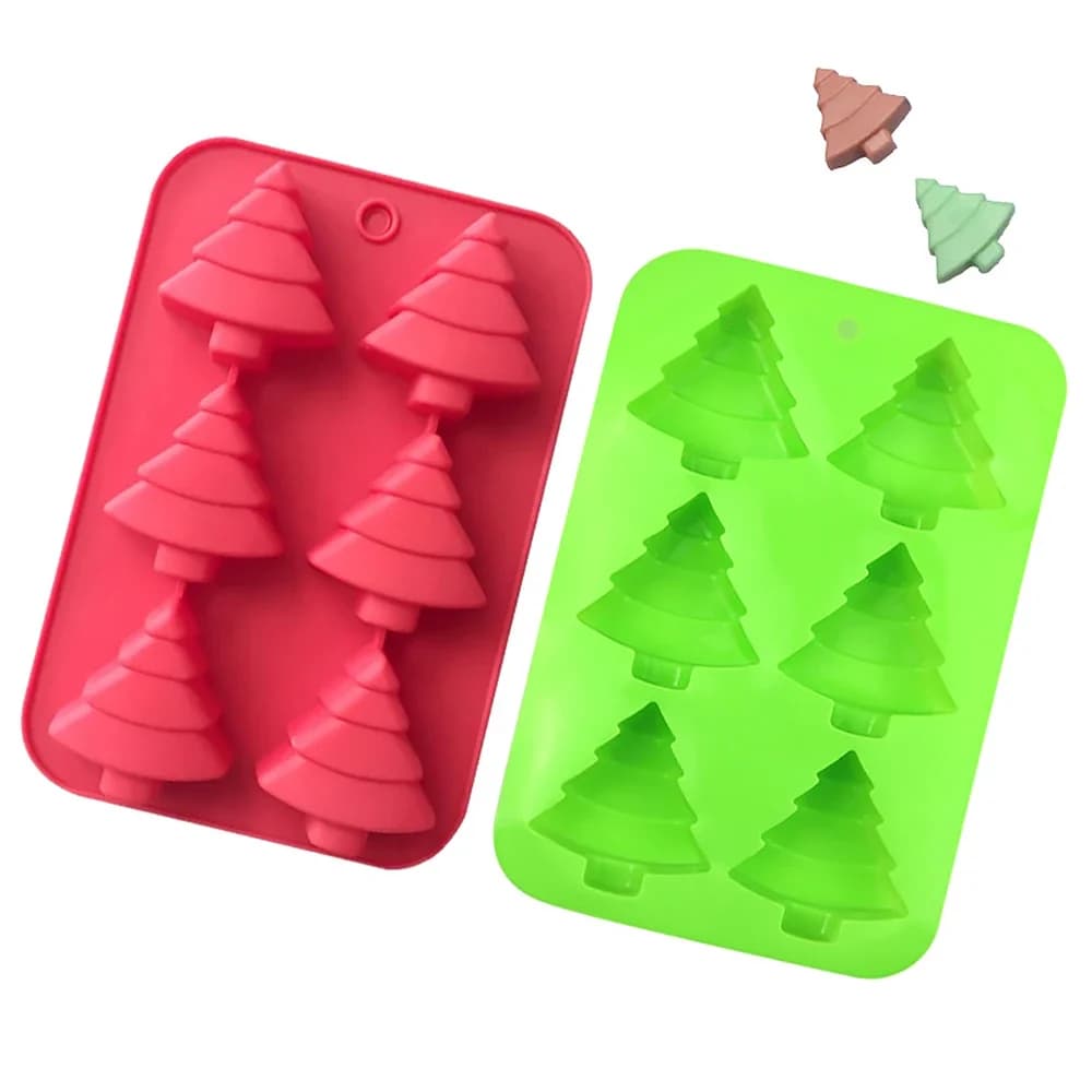 Moules de cuisson en Silicone pour arbre de noël, pour bonbons, chocolat, Fondant, outils de décorat