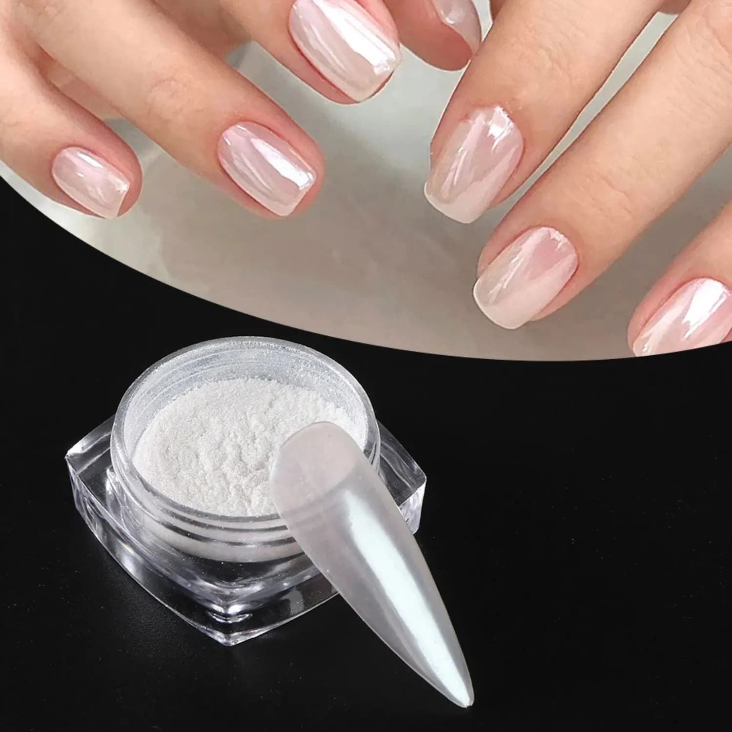 Poudres à ongles effet perle, effet miroir, effet aurore, chrome, sirène, poudre pour nail art, arc-