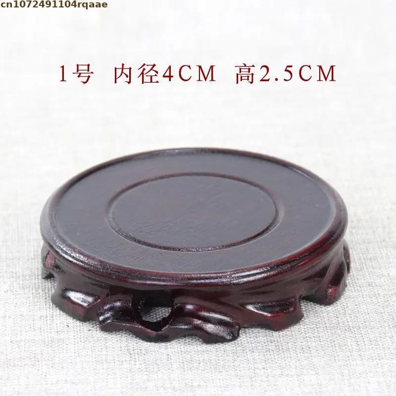 Support de présentation rond en bois, base simple pour vase, théière, statue de Bouddha, pierre, bon