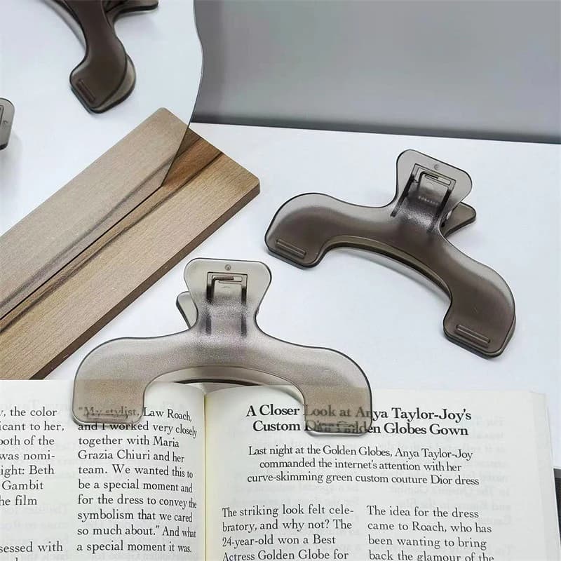 Clip de livre Transparent, aide à la lecture Simple, support de livre fixe, marque-pages, Design cré