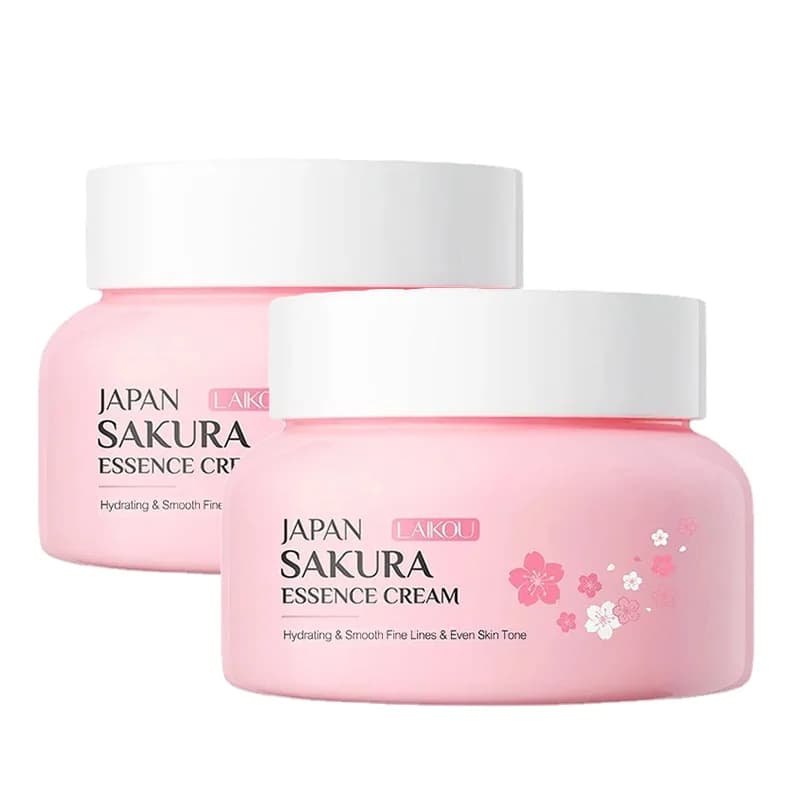 2 pièces LAIKOU japon Sakura Essence crème pour le visage fleur de cerisier lissant crème pour le vi