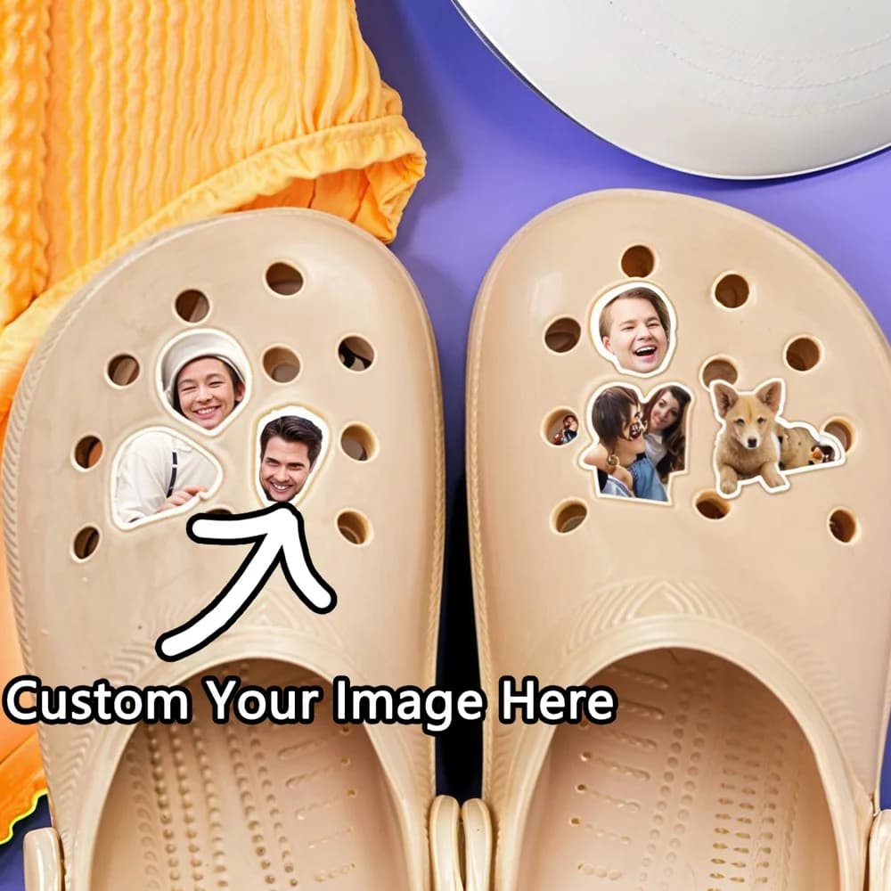 1 morceau de décoration Crocs personnalisée - Conception d'image personnalisée personnalisée, adapté