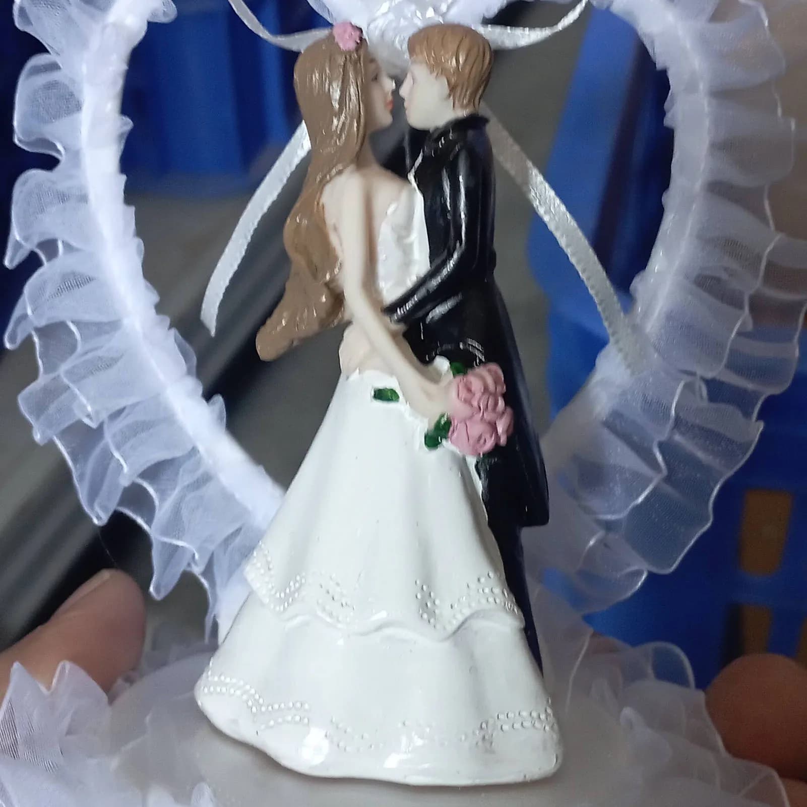 Toppers de gâteau de mariage pour la mariée et le marié, décoration de gâteau, cadeau romantique Kee