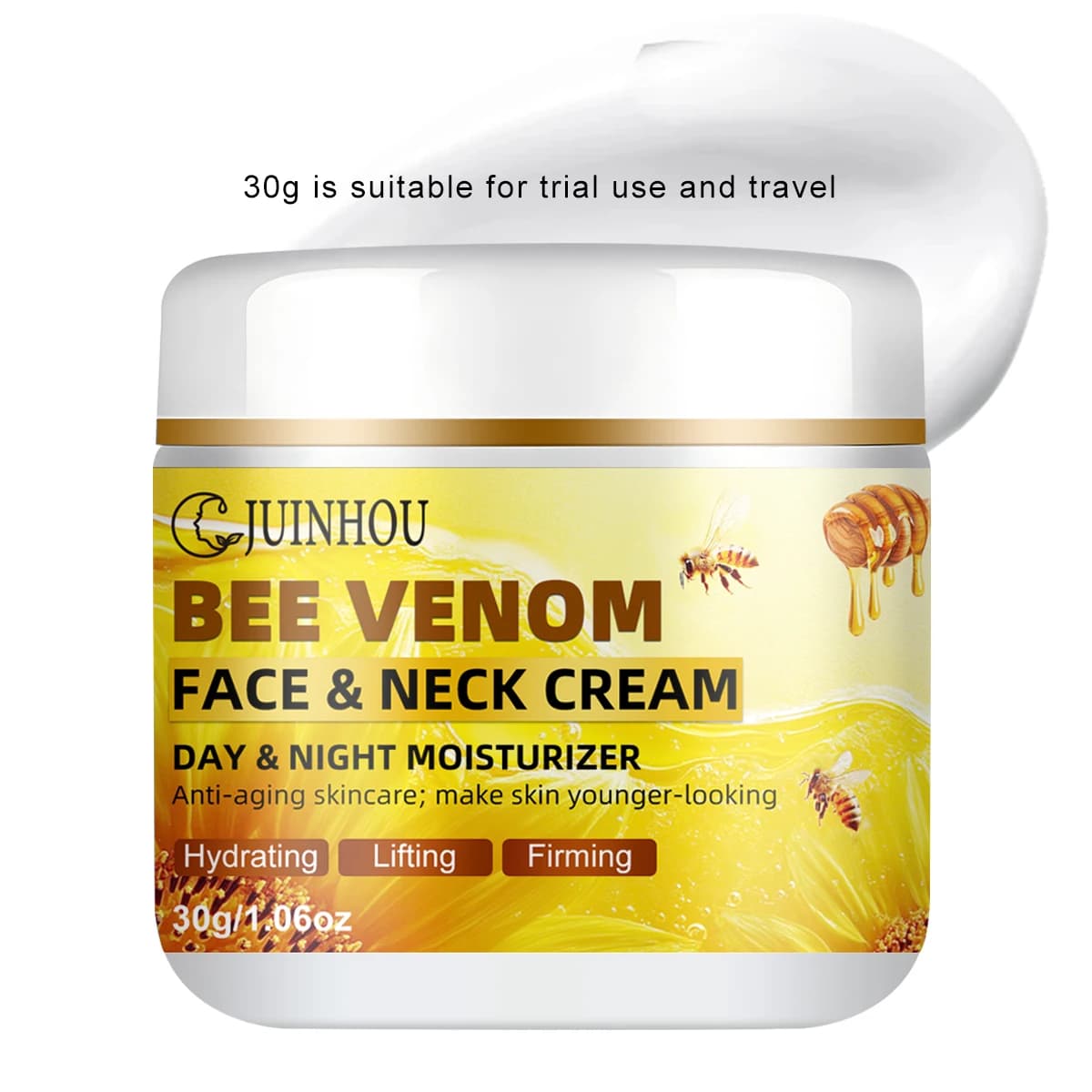 Crème pour le visage au venin d'abeille JUINHOUBee, améliore la texture de la peau, apaise la peau,