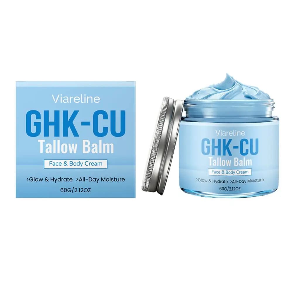 Baume au suif de cuivre GHK-CU pour le visage et le corps, crème baume bleue au miel de Manuka, pour