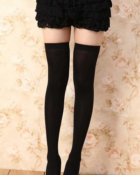 Bas longs sexy pour femmes, chaussettes opaques, cuisse haute, élastique, chaud, document, dames, fi