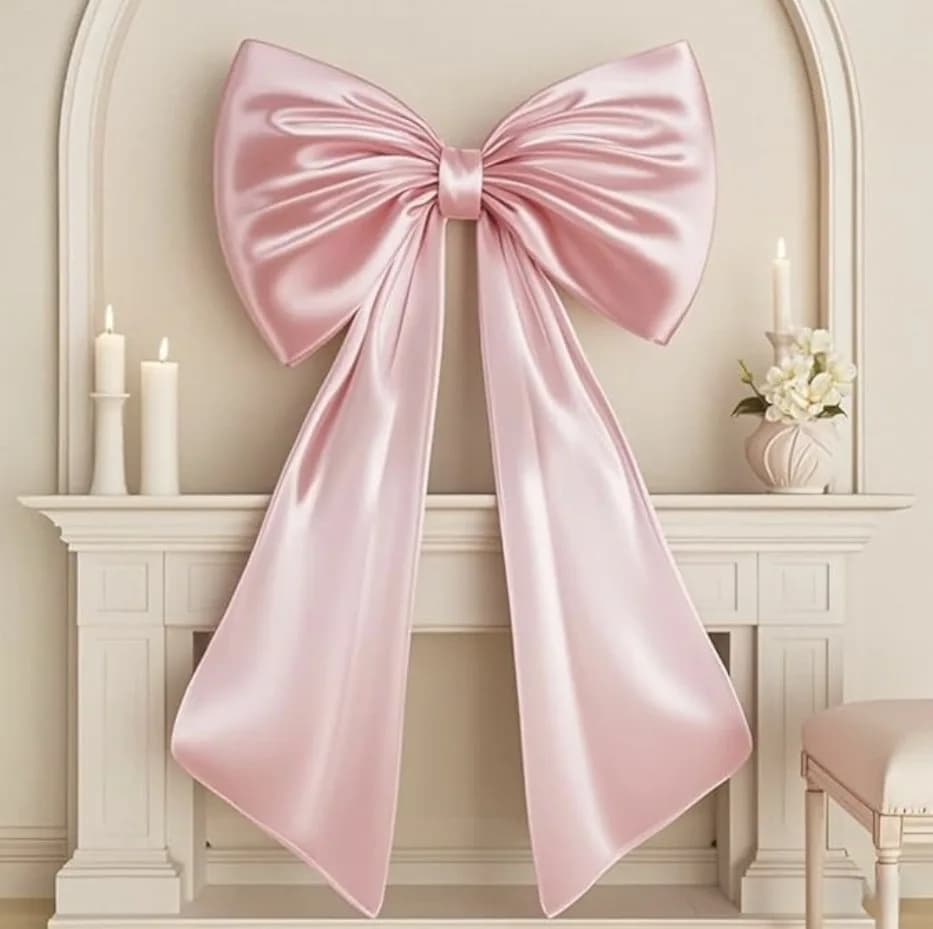 Grande décoration murale en forme de nœud rose pour fête à thème, mariage, anniversaire et fête, 1 p