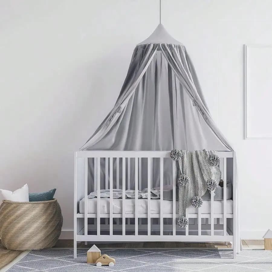1 pièce Baldaquin de lit en mousseline pour enfants, style princesse, moustiquaire, rideau de lit, p