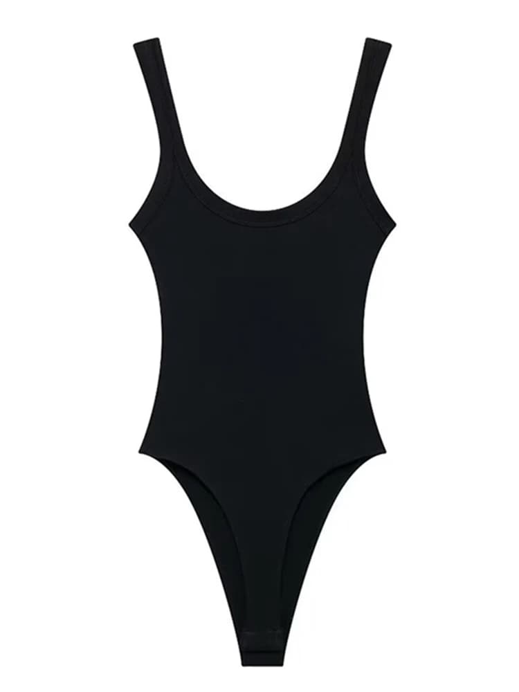 Body côtelé slim pour femmes, col rond, bretelles, bouton-pression, combishort féminin, mode Sexy