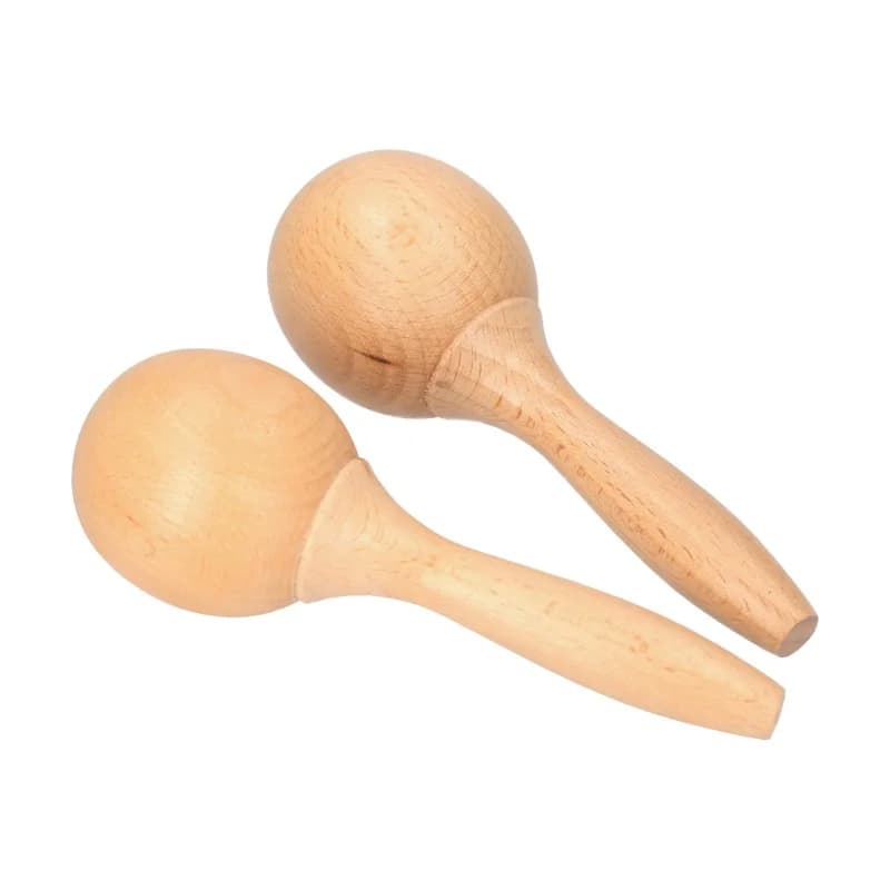 Maraca en bois de hêtre pour enfants, paire de hochets, Shaker Régions ba, PerSCH, Maraca, 1 paire