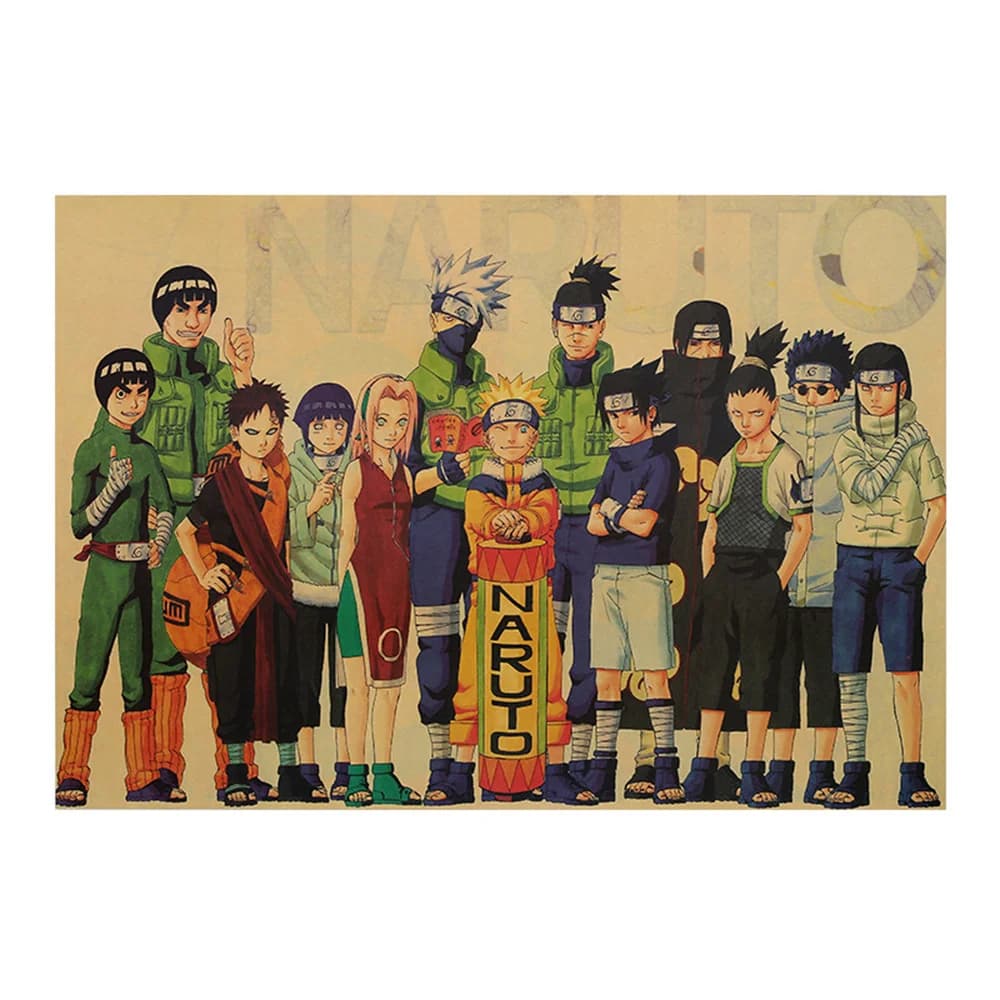 NarAAPoster-Autocollants Muraux Kraft NarAAAnime, Décoration Murale, Chambre, Salon, Bar, Jouets Pér