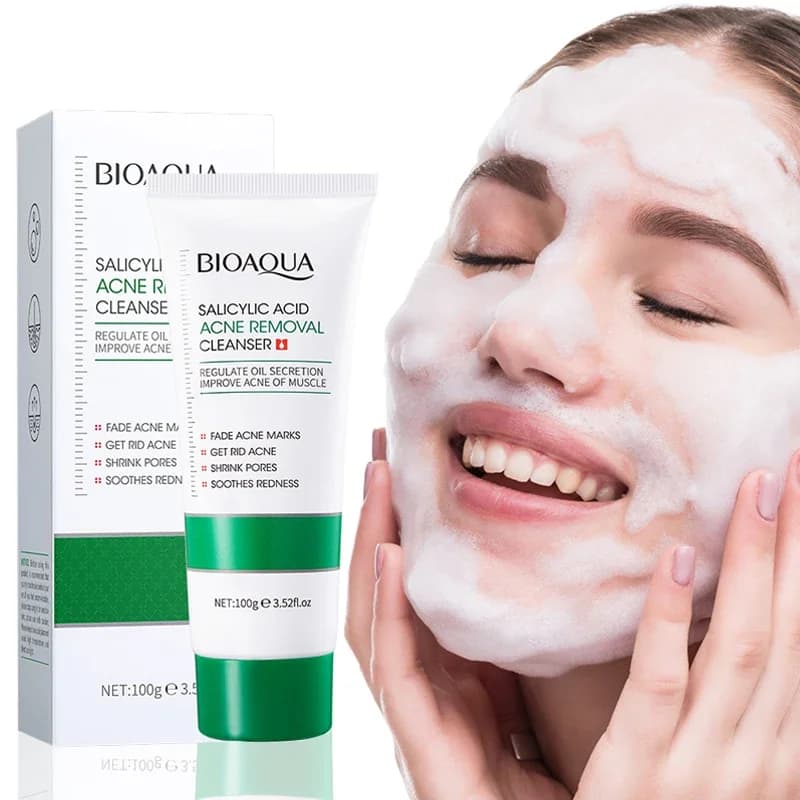 BIOAQUA acide salicylique nettoyant pour le visage traitement de l'acné hydratant contrôle de l'huil