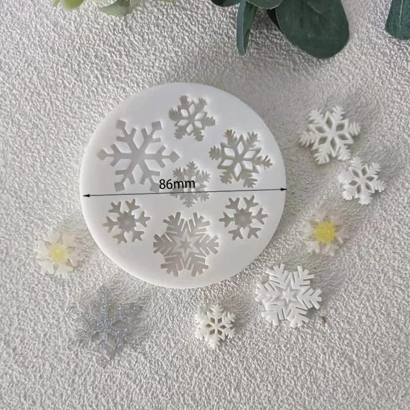 Moule à gâteau en silicone pour Noël, flocon de neige, har ant, accessoires de décoration de gâteau,