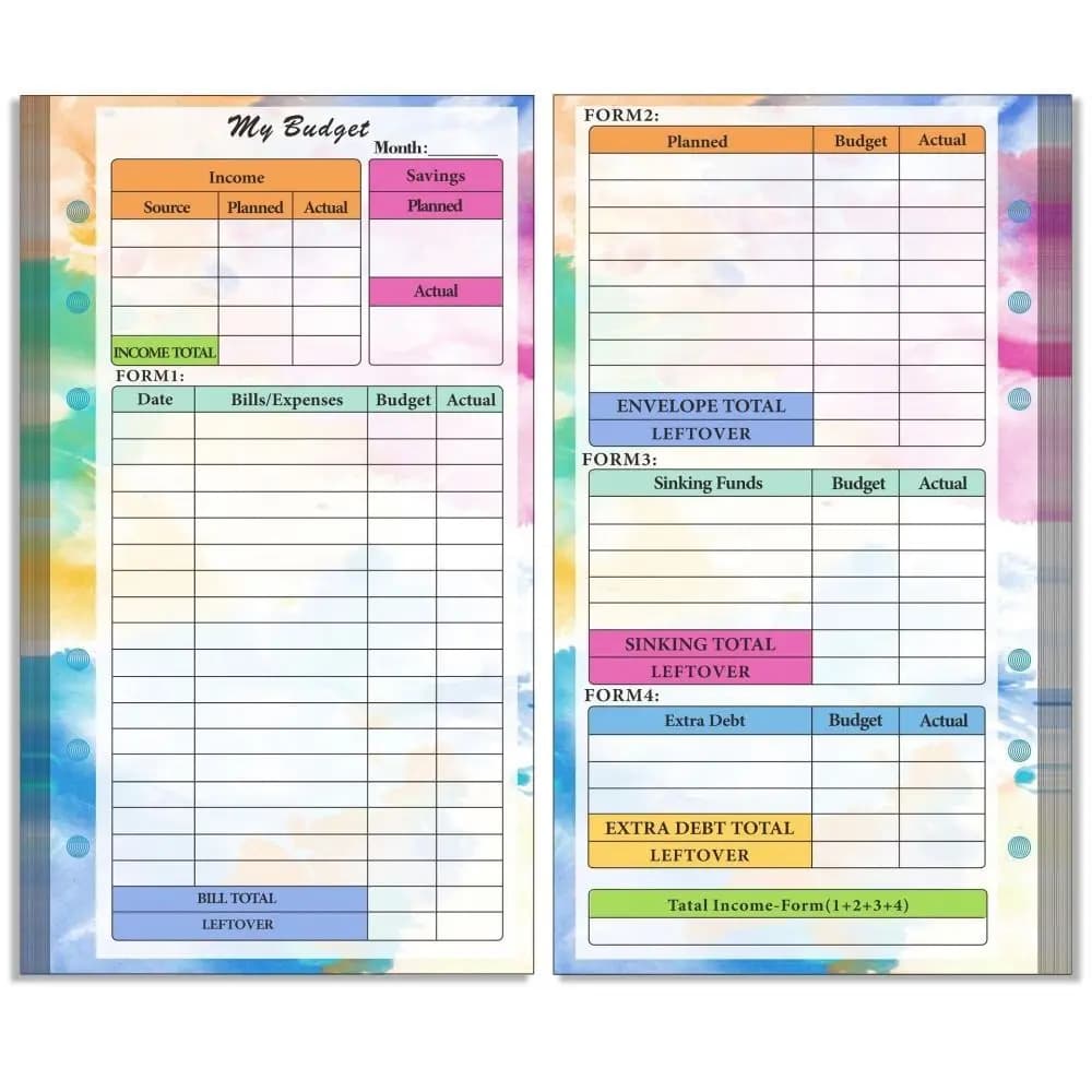 Planificateur mensuel gestion du temps horaires organisateur reliure à spirale recharge de papier Pa