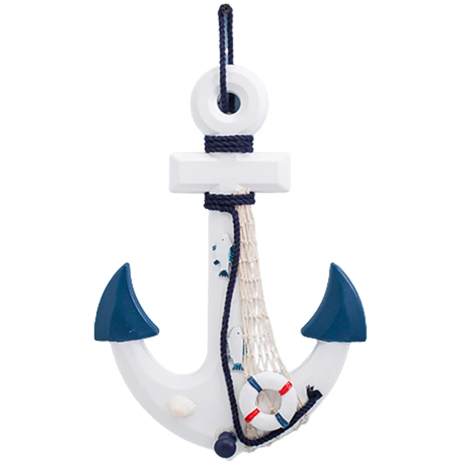 Décor de roue de bateau de plage nautique artisanal, bouée de sauvetage de bateau côtier, tentures m