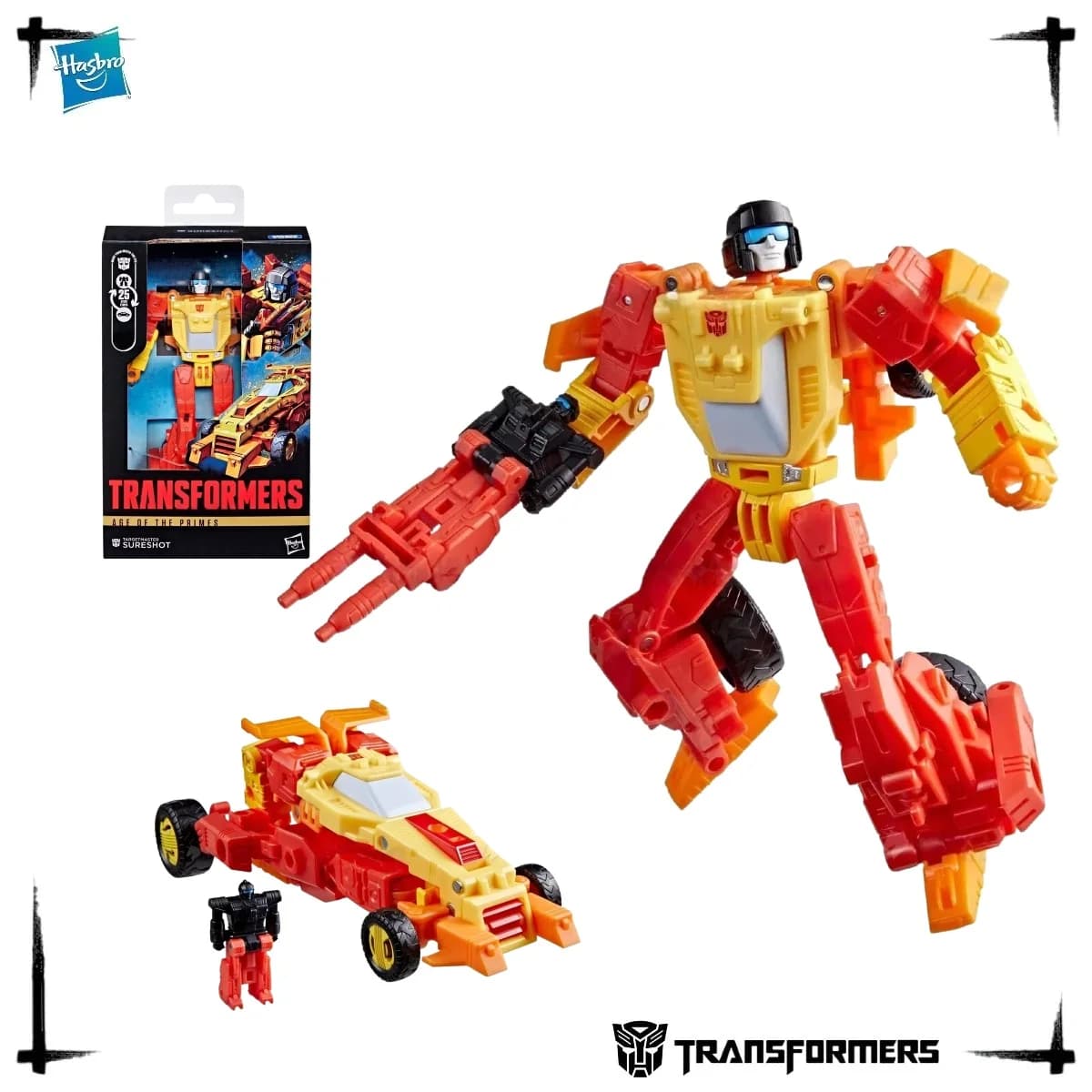 Première édition Hasbro Transformers Age of the Primes Deluxe Sureshot Action Figure Age of the Prim