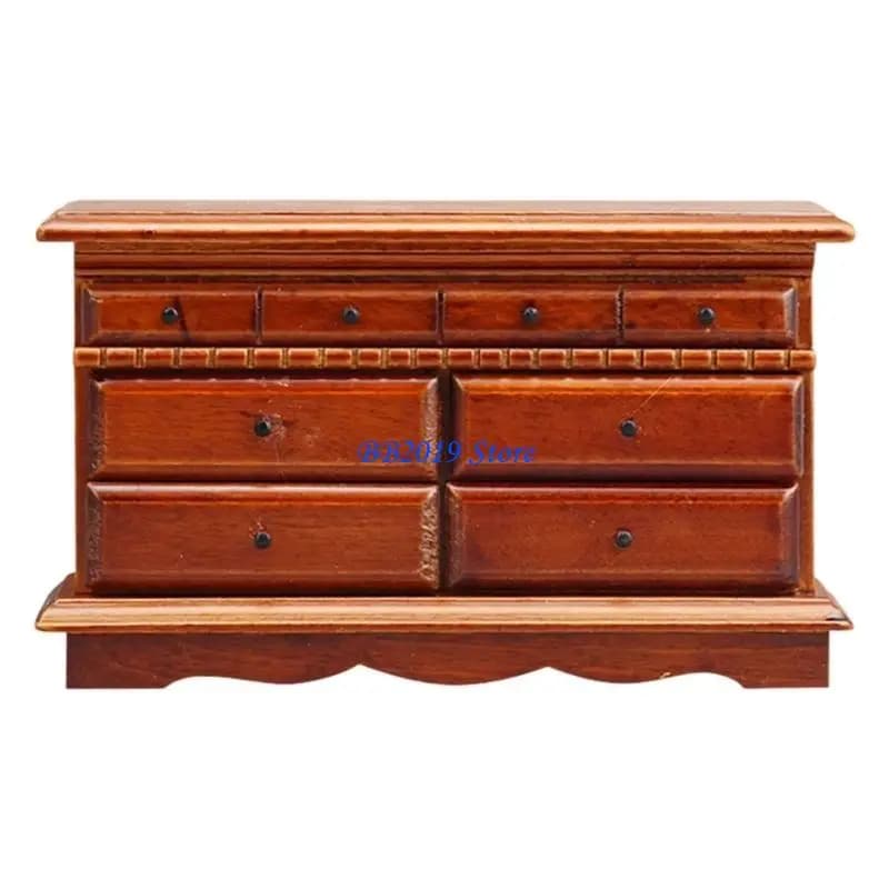 Q0KB – commode Miniature en bois à échelle 1/12, armoire rangement à plusieurs tiroirs pour accessoi