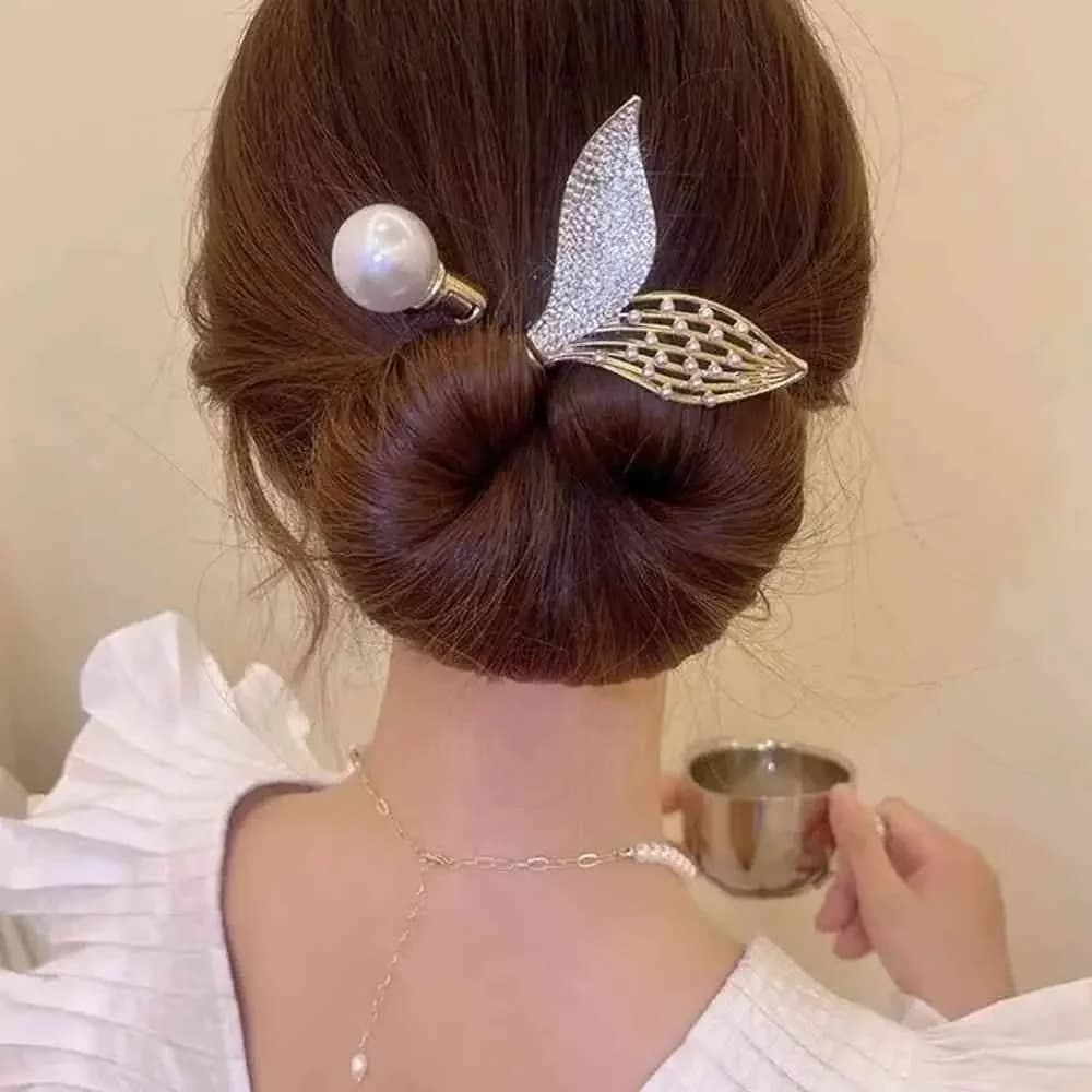 Pince à cheveux fleur élégante, bigoudi paresseux, torsion de fer, coiffure chignon, flexible, non a