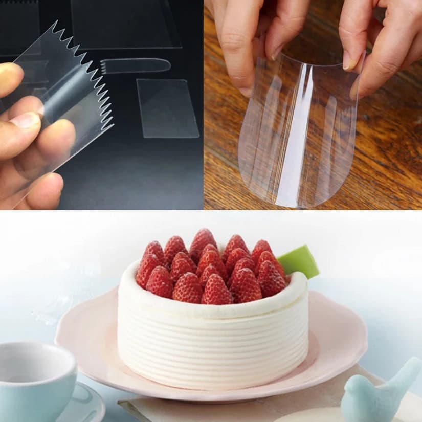 Lot de 9 spatules à gâteau, lisseurs de fondant et de crème, coupe-cupcakes, moules à pâtisserie, outils de décoration pour la pâtisserie