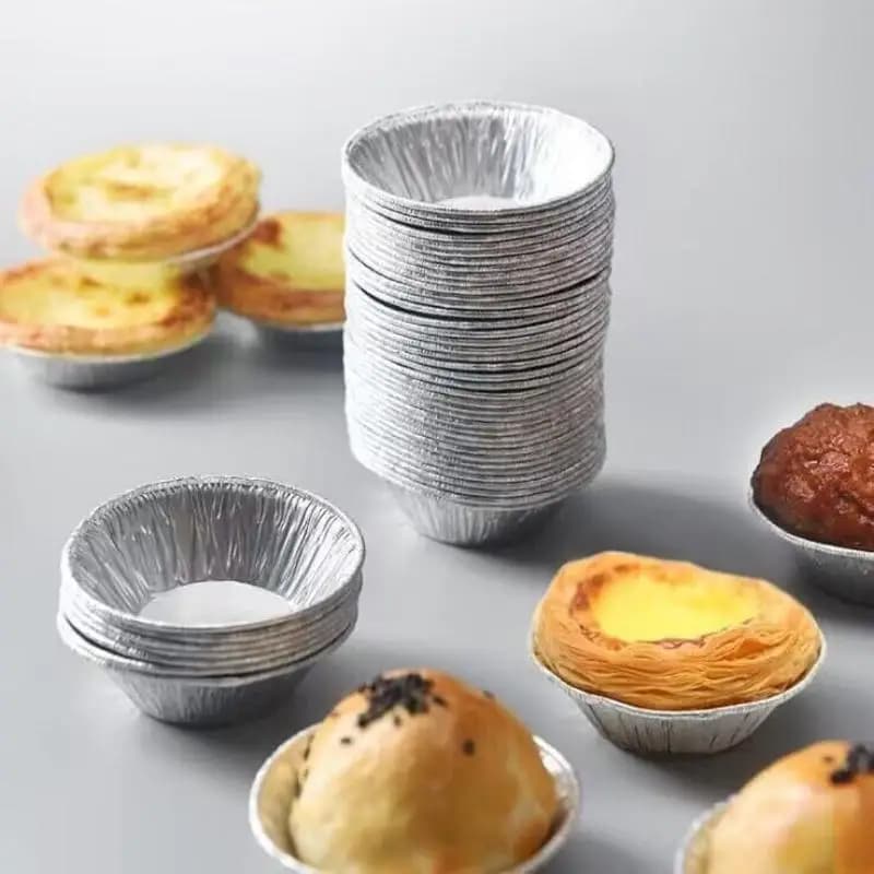 50/100 pièces Mini Pot tarte plaque de cuisson jetable