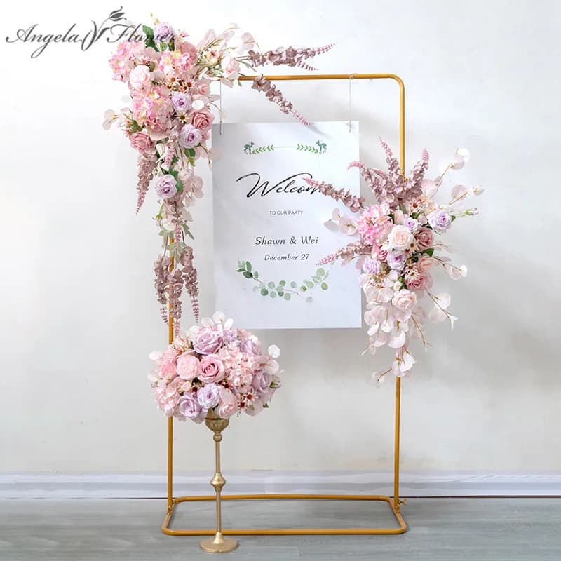 Fleur Artificielle Rose pour Décor d'Arrière-Plan de Mariage, NucleoTable, Affichage de Fenêtre de ix, Accessoires Photo