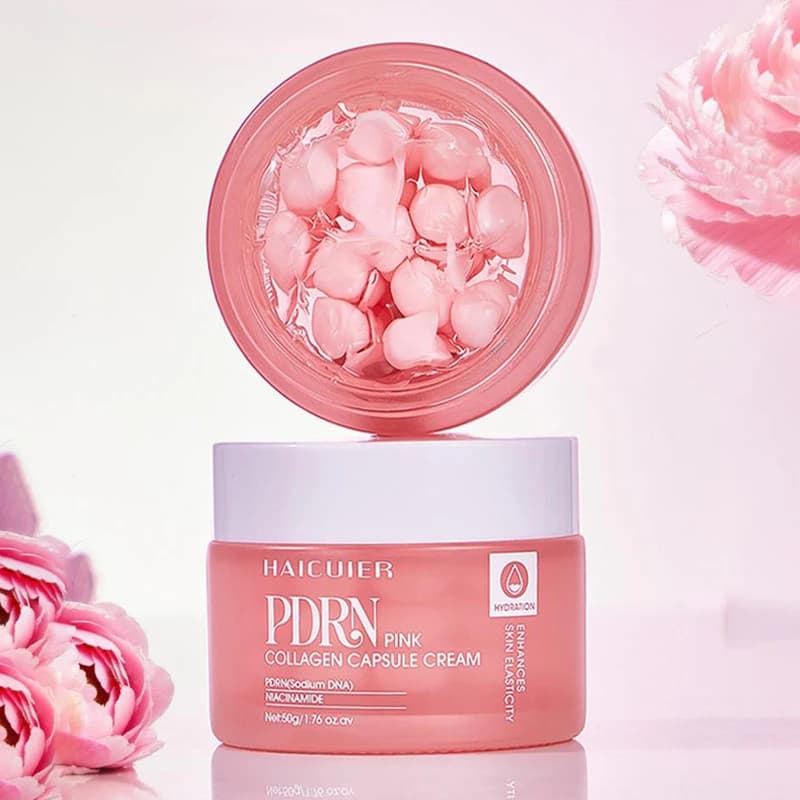 Crème hydratante et nourrissante au collagène PDRN rose coréen, crème visage légère et douce pour le soin de la peau