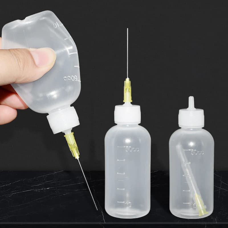 Bouteille de liquide en plastique pour distributeur de pâte de flux de soudure de colophane, outils de réparation de soudage de livres de carte PCB de téléphone, 50ml