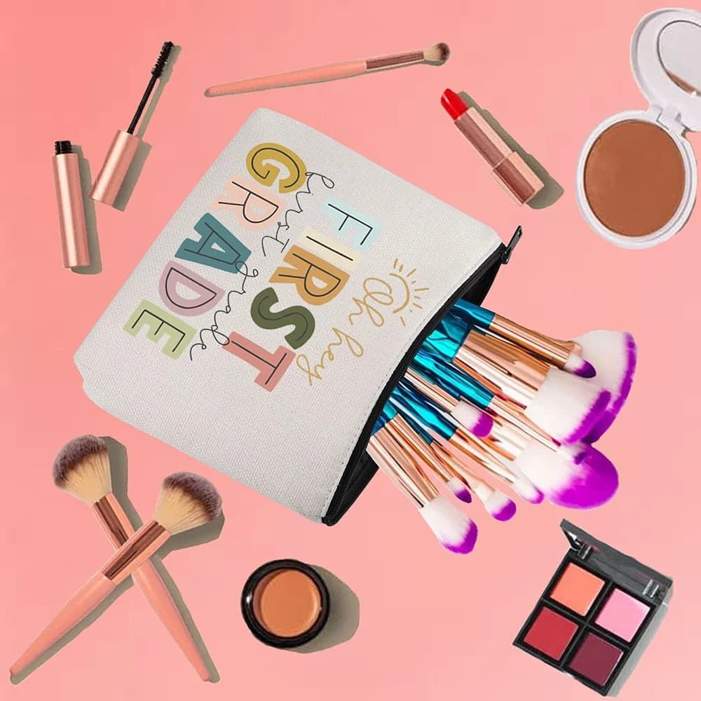 Oh Hey première année 1 pièces 6.1*8.8 pouces retour à l'école sac cosmétique cadeaux pour camarades de classe et enseignants cadeaux d'équipe étudiants et enseignants