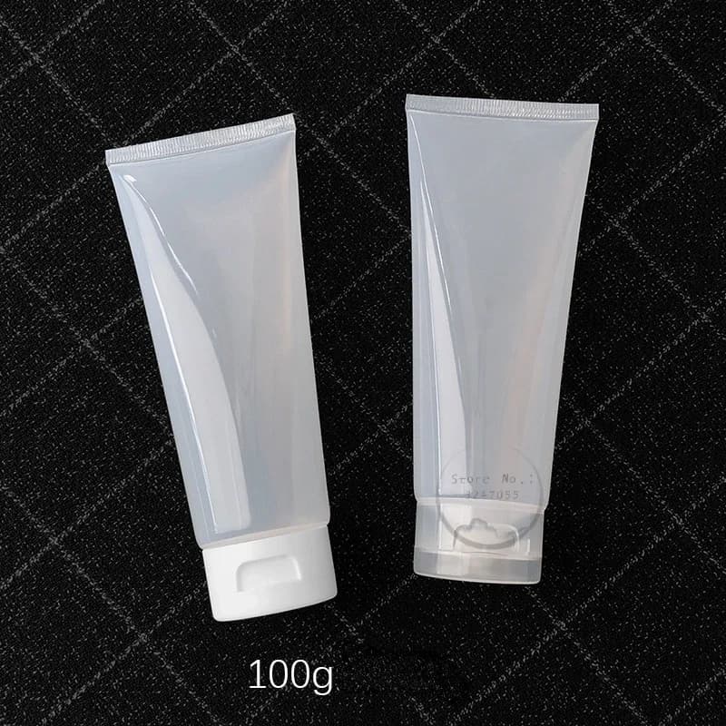 Tuyau de crème pour le visage et les mains, AfricLiquid Cosmetic Soft Tube, Tube conviviale ré, Tube nettoyant pour le visage, Échdébord, 100g, 100ml, 30 pièces