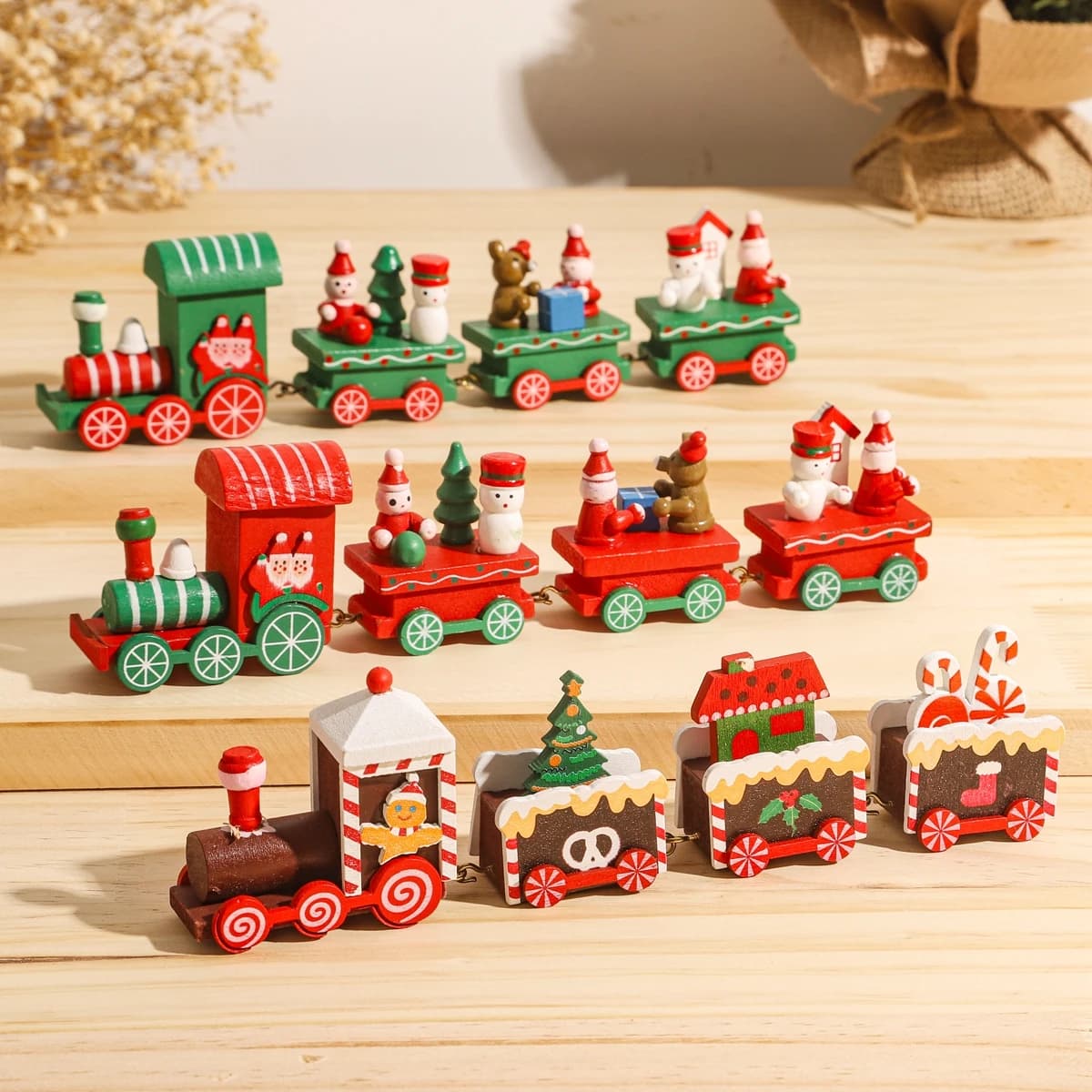 Train de noël en bois 2024