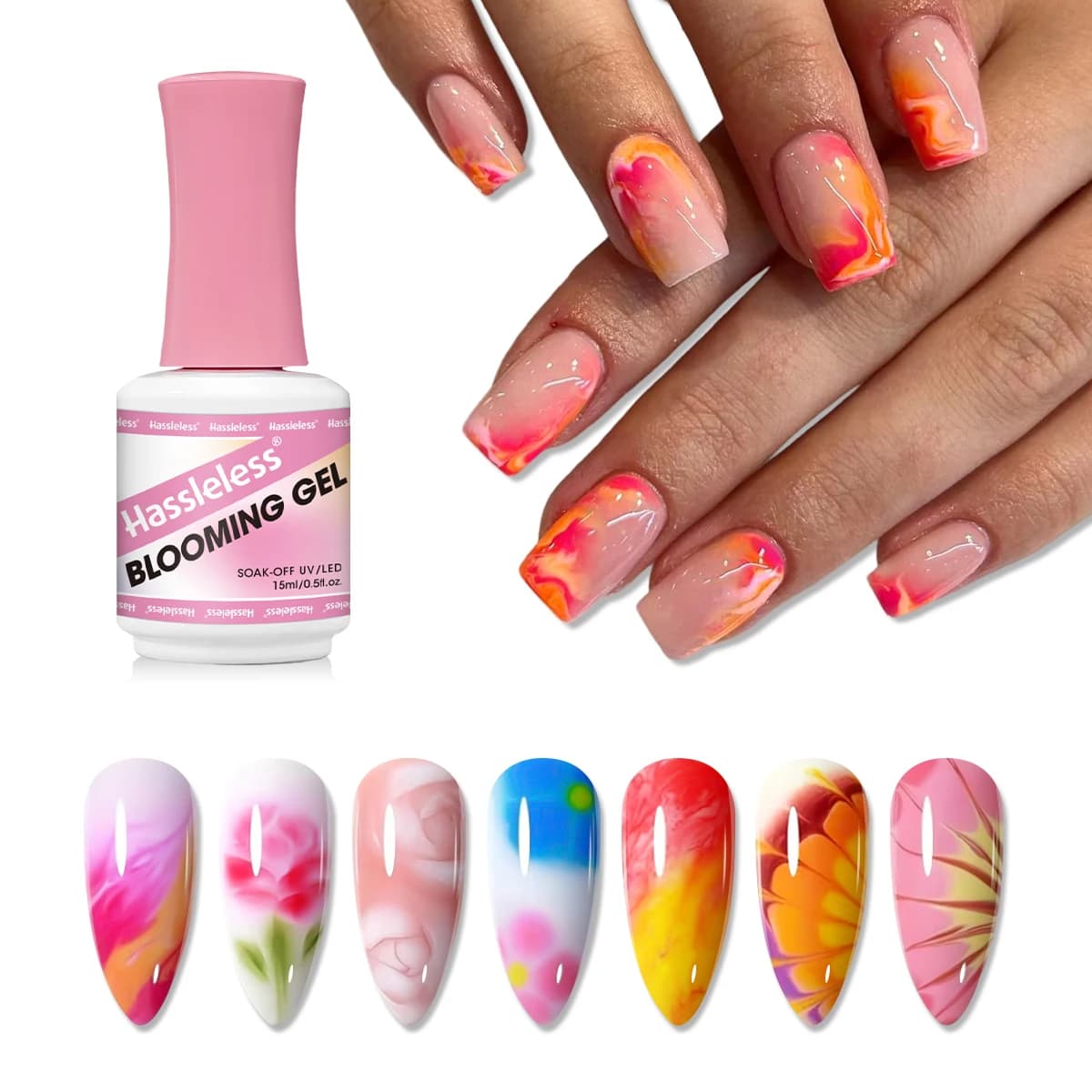 Ce gel pour ongles de 15 ml est un gel fonctionnel à effet blooming qui rehausse l'art et la beauté du nail art. C'est comme ça