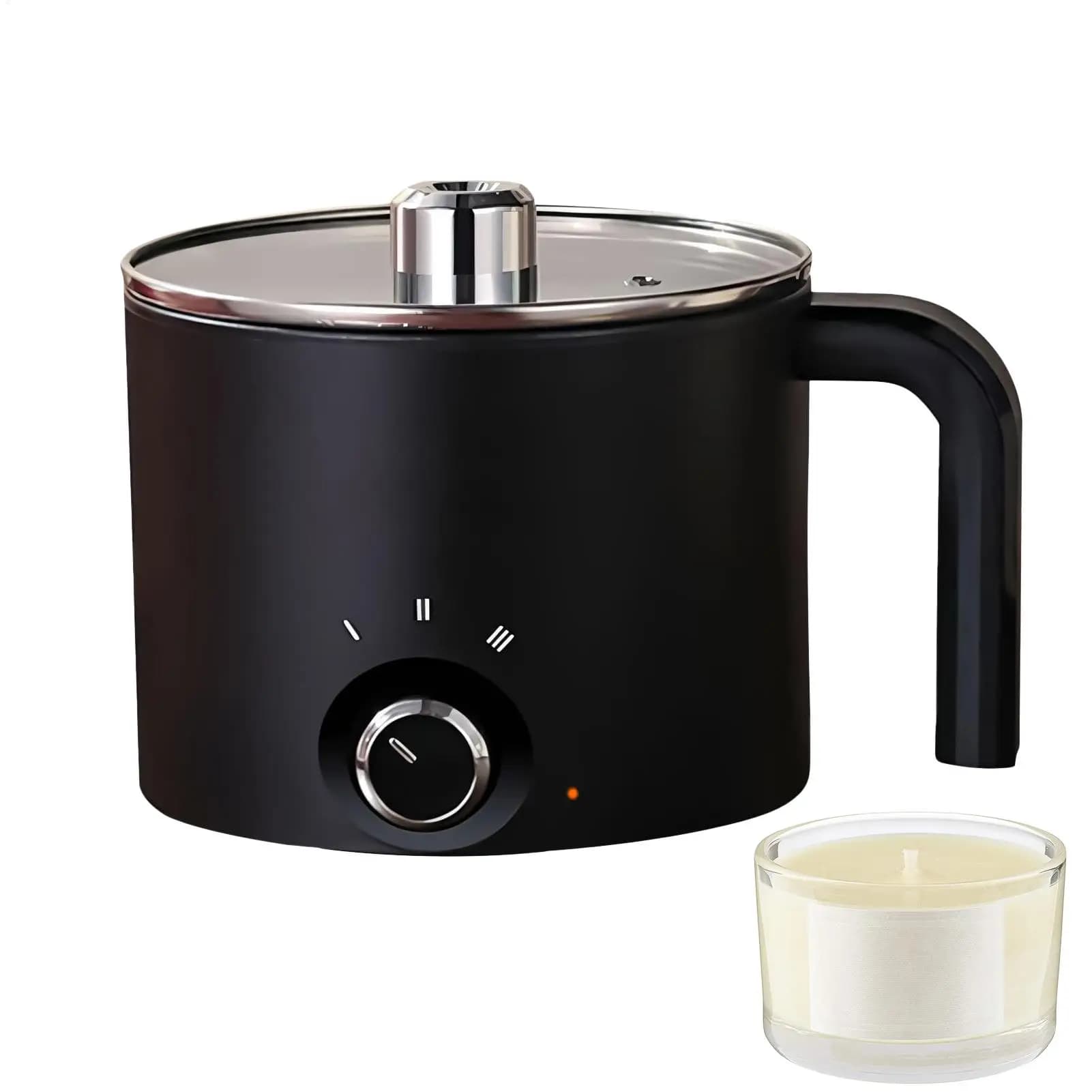 Pot à fondue électrique en acier inoxydable antiadhésif de 1,5 L pour la fabrication de bougies, de savons, de bonbons et de chocolat