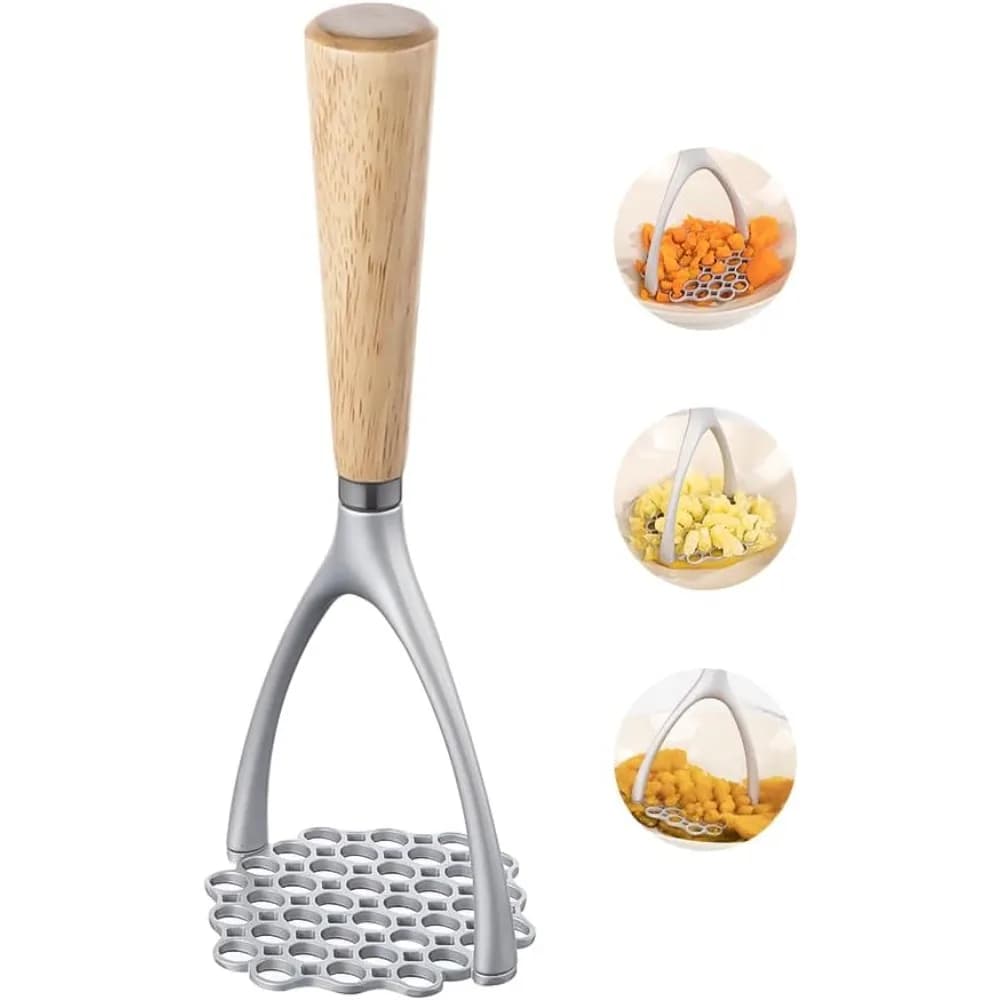 Presse-purée manuel avec manche en bois