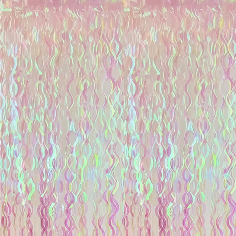 Rideau de fond transparent en feuille brillante à franges, décoration scintillante pour fête, mariage, baby shower, thème bonbons, photomaton