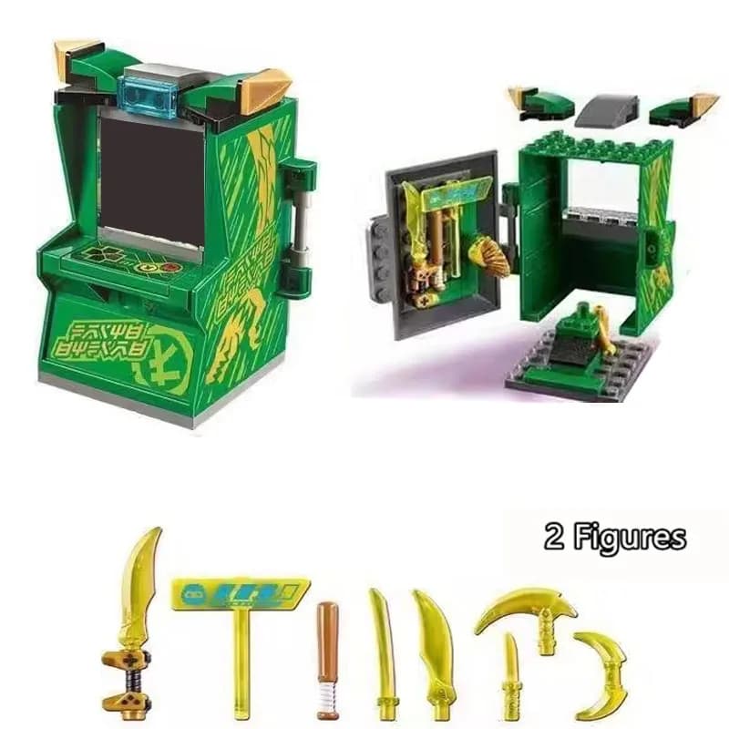 Premier Empire ‌ ‌   Figurine rétro Mini Console de jeu d'arcade blocs de construction Lloyd Kai Jay modèle briques enfants Kits cadeau pour les enfants