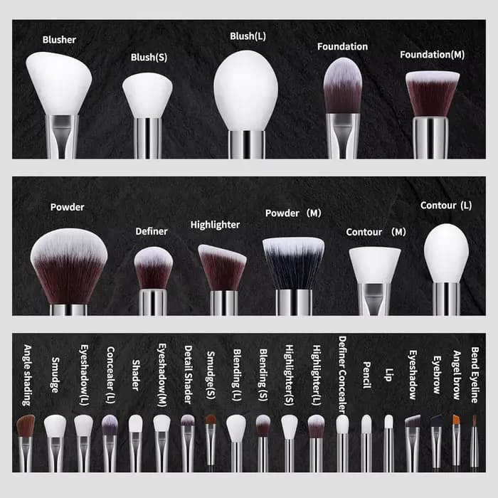 Ensemble de pinceaux de maquillage professionnels, outils de beauté cosmétiques, fond de teint, fard