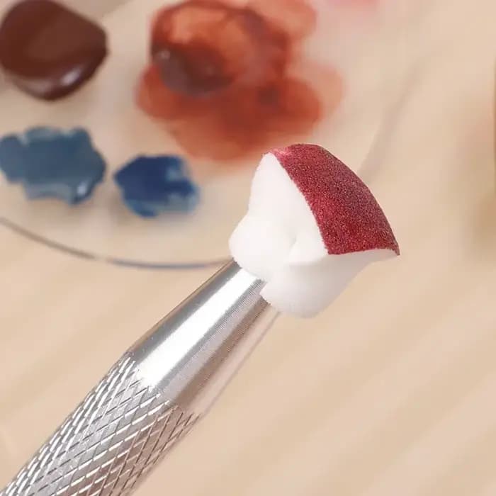 Mini éponge carrée pour Nail Art, avec 4 griffes, ensemble de pinces métalliques, éponges polyvalent